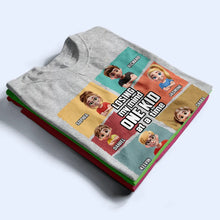 Load image into Gallery viewer, Losing My Mind One Kid At A Time - Personalized Cartoon T-Shirt - Perfect Gift for Dad and Grandpa T-shirt PopCulturePrints