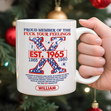 Load image into Gallery viewer, Gen X Personalized Coffee Mug - Proud Member & Bold Attitude Coffee Mug PopCulturePrints