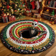 Load image into Gallery viewer, “Embrace the Spooky Spirit!” - Personalized Quilted Round Mat for Horror Fans - Unique Christmas Gift for Your Favorite Nightmare Enthusiasts Doormat PopCulturePrints