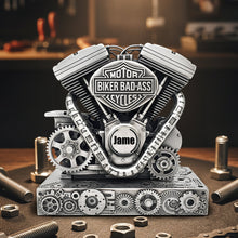 Load image into Gallery viewer, "Rev up Your Passion: Unleash Your Inner Biker - Personalized Acrylic Plaque for Motorcycle Enthusiasts" Shaped Plaques PopCulturePrints
