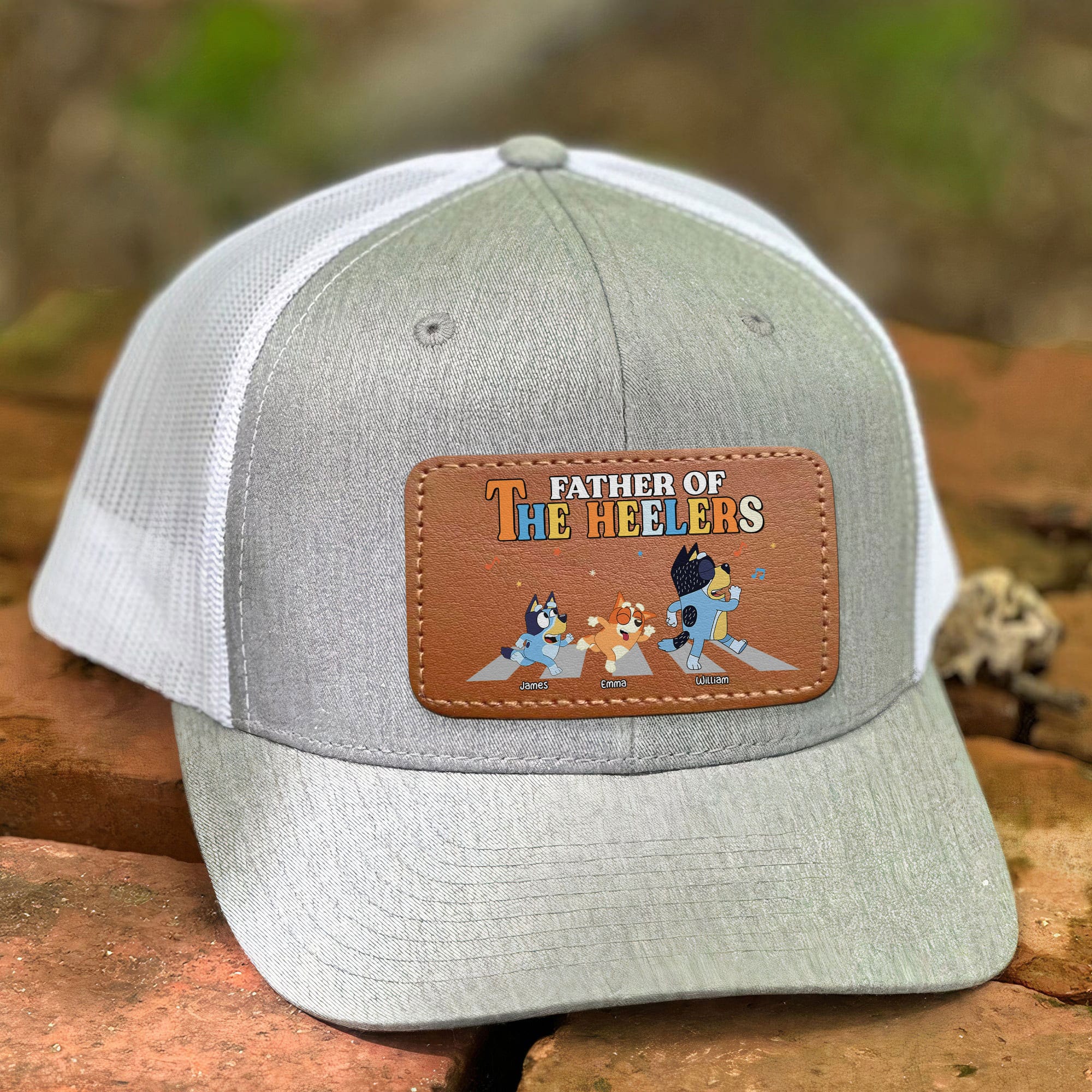 Personalized Father of The Heelers Cap | Custom Bluey Inspired Dad Hat Caps PopCulturePrints
