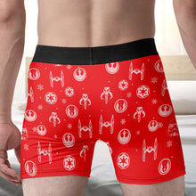 Load image into Gallery viewer, Personalized Star Warrior Christmas Boxers - Naughty Holiday Gift for Men Boxer Briefs PopCulturePrints