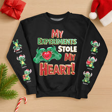 Load image into Gallery viewer, My Experiments Stole My Heart! Personalized Sweatshirt for Grandkids and Grandma AOP Products PopCulturePrints