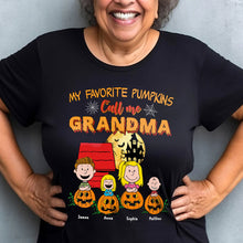 Load image into Gallery viewer, Personalized My Favorite Pumpkins Call Me Grandma T-Shirt Shirts PopCulturePrints