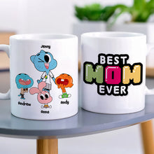Load image into Gallery viewer, Personalized 'Best Mom Ever' Fun Character Coffee Mug Coffee Mug PopCulturePrints