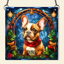 Load image into Gallery viewer, Personalized French Bulldog Christmas Suncatcher Ornament for Dog Lovers Suncatcher PopCulturePrints