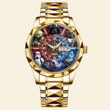 Load image into Gallery viewer, Unlock the Universe with Cosmic Energy – Personalized Stainless Steel Men’s Watch Men's Watch PopCulturePrints