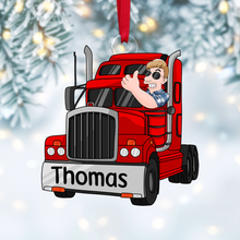 Load image into Gallery viewer, Custom Trucker Christmas Ornament - Personalized Gift Ornament PopCulturePrints