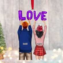 Load image into Gallery viewer, Custom Couple Christmas Ornament - Personalized Love Balloons & Valentine's Day Gifts Ornament PopCulturePrints