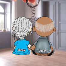 Load image into Gallery viewer, Customized Couple Acrylic Keychain - Perfect Personalized Valentine's Day Gifts Keychains PopCulturePrints