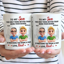 Load image into Gallery viewer, Watching You Being A Mom Dad To Daughter - Personalized Mug Mug PopCulturePrints