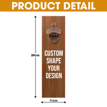 Load image into Gallery viewer, “May the Beers Be With You” - Personalized Cosmic Brew Wall Bottle Opener - Gift for Space Lovers