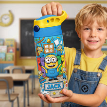 Load image into Gallery viewer, “Make School Fun!” - Personalized Minion Kids Tumbler - Custom Gift for Every Child