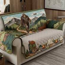 Load image into Gallery viewer, Adventure Awaits - Personalized Hiking Quilted Sofa Cover for Camping Lovers Sofa Cover PopCulturePrints