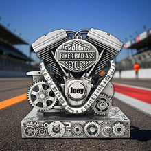 Load image into Gallery viewer, "Rev up Your Passion: Unleash Your Inner Biker - Personalized Acrylic Plaque for Motorcycle Enthusiasts" Shaped Plaques PopCulturePrints