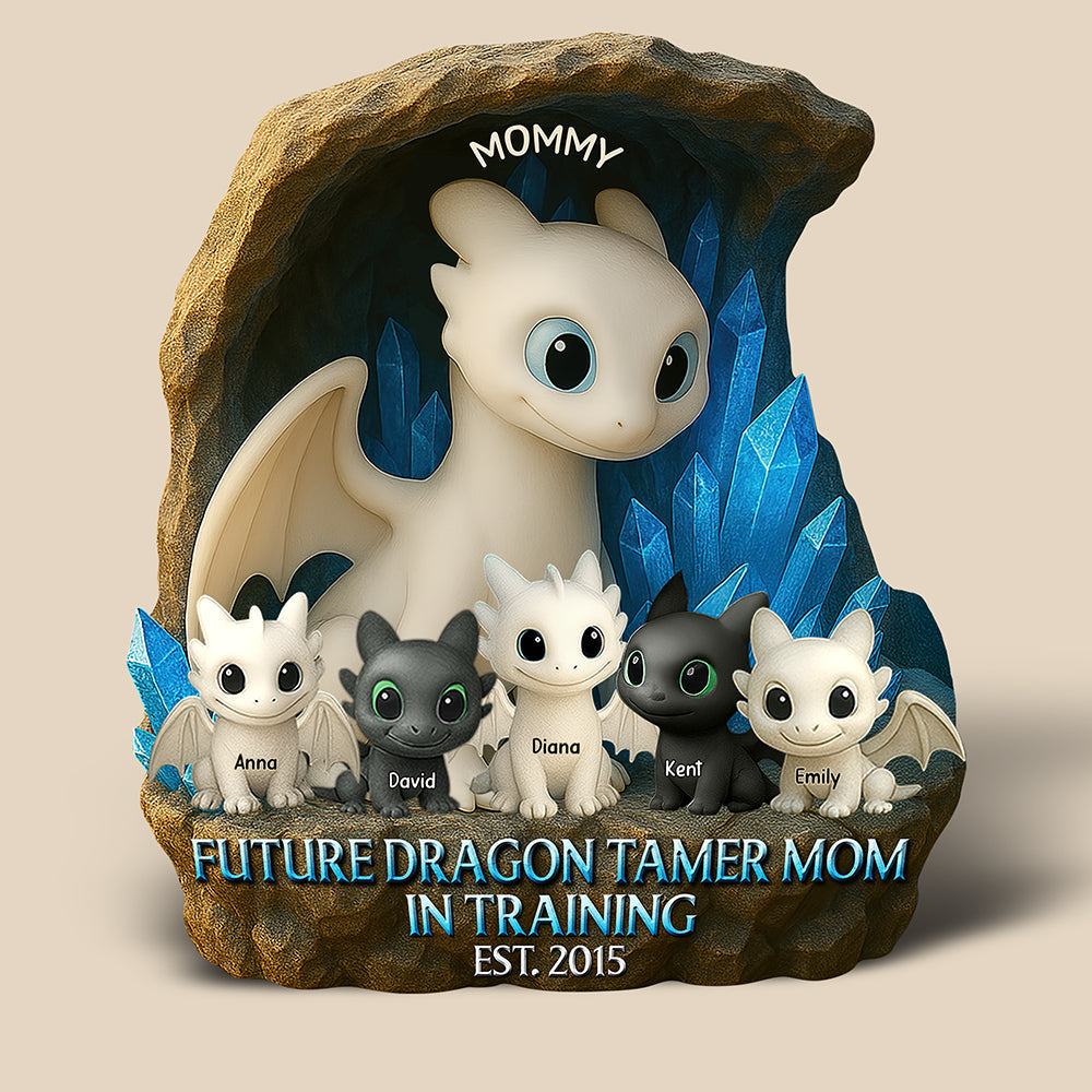 Mommy, Future Dragon Tamer - Personalized Acrylic Plaque - Gift for Mom and Grandma Shaped Plaques PopCulturePrints