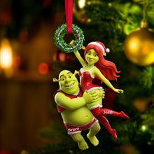 Load image into Gallery viewer, Joyful Green Couple Ornament - A Personalized Gift for Couples Ornament PopCulturePrints
