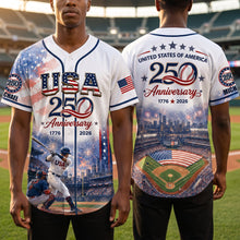 Load image into Gallery viewer, Celebrate America's 250th - Personalized Baseball Jersey for Sports Lovers