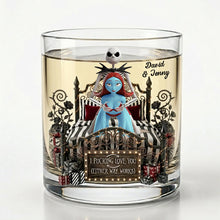 Load image into Gallery viewer, I Fucking Love You (Either Way Works) - Naughty Couple Round Glass - Personalized Gift for Couples Glass PopCulturePrints