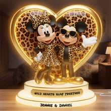 Load image into Gallery viewer, “Wild Hearts Slay Together” - Personalized Leopard Light Box - Unique Gift for Couples, Friends, and Loved Ones Light Box PopCulturePrints