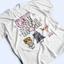 Load image into Gallery viewer, “For the Cat Moms Who Love Their Furry Friends” - Personalized T-Shirt - Gift for Mom, Grandma, Cat Lover T-shirt PopCulturePrints