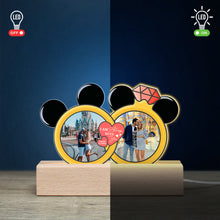 Load image into Gallery viewer, Personalized 3D LED Couple Photo Light - Always With You Led Night Light PopCulturePrints