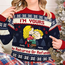 Load image into Gallery viewer, Personalized Christmas Ugly Sweater for Couples - 'You and Me, We Got This' AOP Products PopCulturePrints