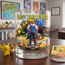 Load image into Gallery viewer, The Best Dad Ever - Personalized Round Glass Gift for Dads Glass PopCulturePrints