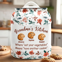 Load image into Gallery viewer, Grandma's Kitchen: Where 'Eat Your Vegetables' Means 'Have Another Cookie' - Personalized Cookie Jar for Grandma and Mom Cookie Jar PopCulturePrints