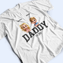 Load image into Gallery viewer, “Proud Papa: Personalized Fun with Kids’ Names” - Custom T-Shirt for Grandpa T-shirt PopCulturePrints