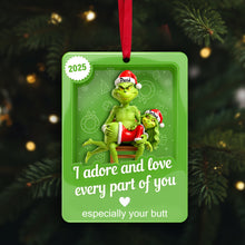 Load image into Gallery viewer, I Adore and Love Every Part of You - Naughty Touch Couple Ornament - Personalized Gift for Couples Ornament PopCulturePrints