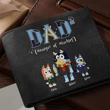 Load image into Gallery viewer, Personalized Dad Wallet - Manager of Mischief PU Leather Wallet PopCulturePrints