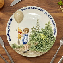 Load image into Gallery viewer, “If there ever comes a day when we can’t be together, keep me in your heart.” - Personalized Anniversary Plate for Kids Ceramic Round Plate PopCulturePrints