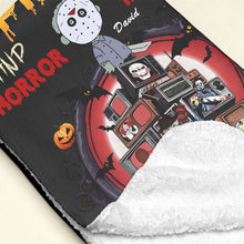 Load image into Gallery viewer, Personalized Horror Movie Lover's Blanket - Eat Pizza and Watch Horror Movies Design Blanket PopCulturePrints