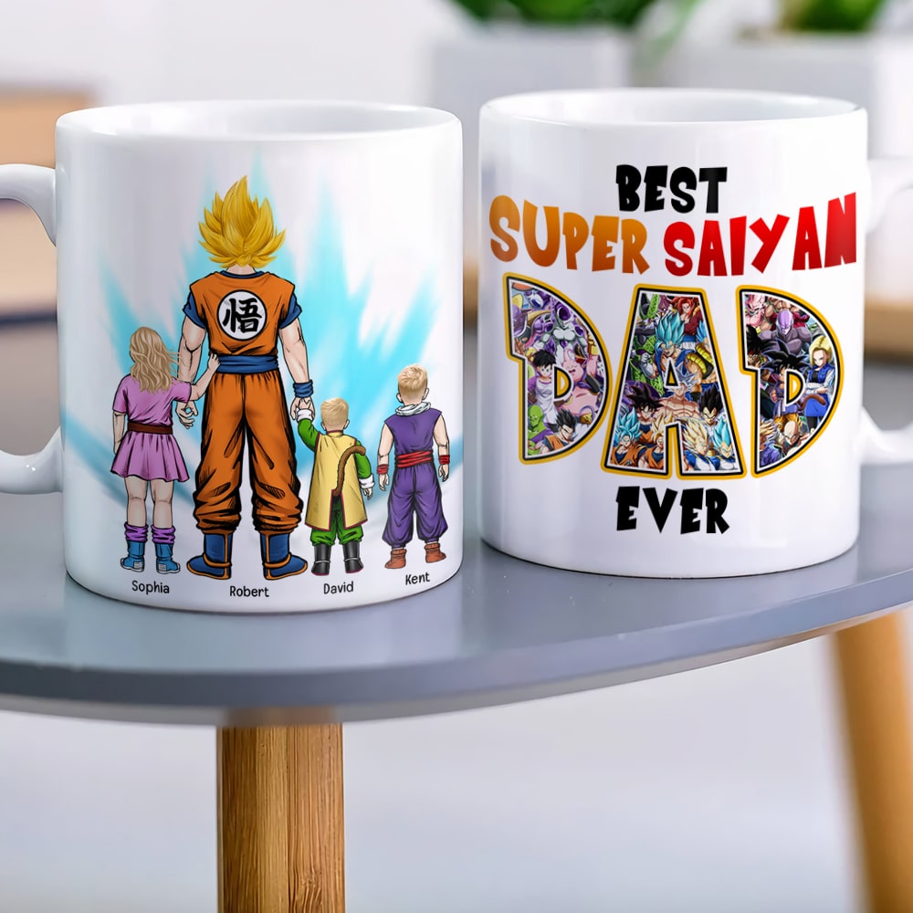 Best Super Saiyan Dad Personalized Coffee Mug Coffee Mug PopCulturePrints
