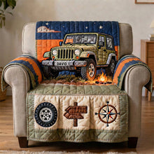 Load image into Gallery viewer, Adventure Awaits: Personalized Off-Road Car Lovers Quilted Sofa Cover Sofa Cover PopCulturePrints
