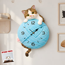 Load image into Gallery viewer, Cute Cat Wall Clock - Personalized Gift for Cat Lovers Hanging Wall Clock PopCulturePrints