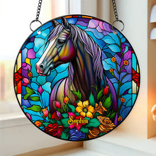 Load image into Gallery viewer, “Embrace the Beauty of Nature” - Personalized Horse Suncatcher - Custom Gift for Horse Lovers, Friends & Family Ornament PopCulturePrints