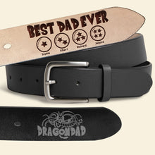 Load image into Gallery viewer, Customizable 'Best Dad Ever' Secret Message Men's Belt Belts PopCulturePrints