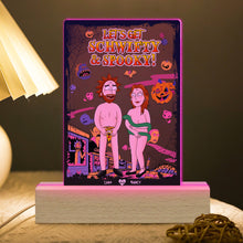 Load image into Gallery viewer, Spooky Couple Personalized 3D LED Light Gift for Halloween Fun | Valentine's Day Gifts Led Night Light PopCulturePrints