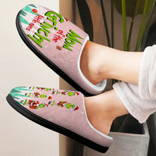 Load image into Gallery viewer, Personalized Grinch Christmas Slippers for Mom Shoes PopCulturePrints