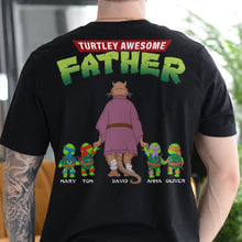 Load image into Gallery viewer, Turtley Awesome Father Personalized T-Shirt 2D Shirts PopCulturePrints
