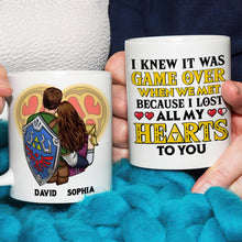 Load image into Gallery viewer, Personalized Gamer Love Couple Mug - Customize Your Names Coffee Mug PopCulturePrints