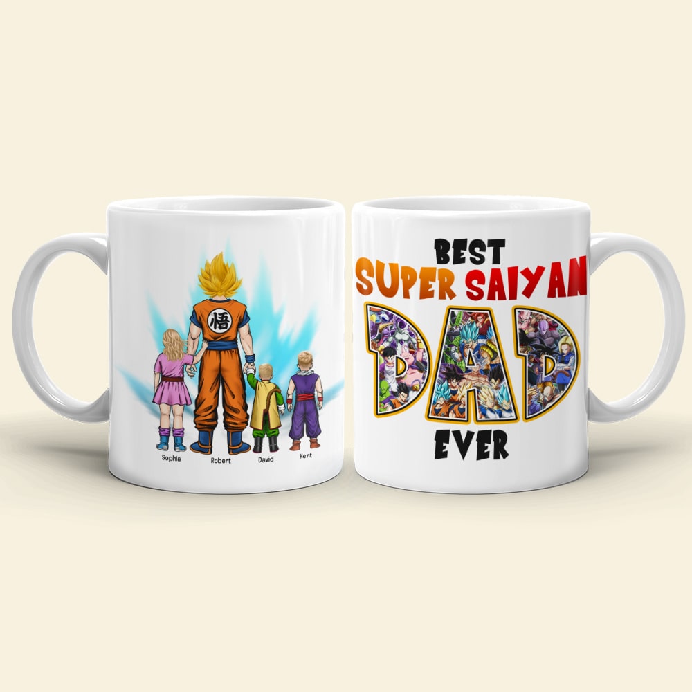 Best Super Saiyan Dad Personalized Coffee Mug Coffee Mug PopCulturePrints