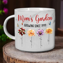 Load image into Gallery viewer, Mom's Garden - Personalized Marble Mug – A Unique Gift for Mom and Grandma Marble Mug PopCulturePrints