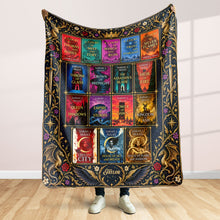 Load image into Gallery viewer, "Wrap Yourself in Adventure - Book Series Blanket, Perfect Personalized Gift for Fantasy Lovers" Blanket PopCulturePrints