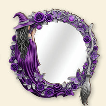 Load image into Gallery viewer, “Reflect Your Inner Witch” - Quirky Witch Shaped Mirror - Personalized Gift for Witch Lovers Mirror PopCulturePrints