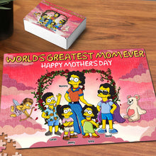 Load image into Gallery viewer, World's Greatest Mom Ever – Custom Personalized Jigsaw Puzzle Gift for Mom & Grandma Jigsaw Puzzles PopCulturePrints
