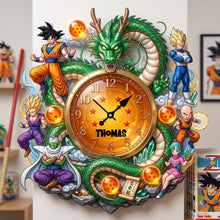 Load image into Gallery viewer, Craft Your Time: Personalized Dragon Ball Z Acrylic Wall Clock - Perfect Gift for Fans and Collectors