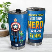 Load image into Gallery viewer, Personalized Hero Dad Tumbler - Custom Names & Design Tumbler Cup PopCulturePrints